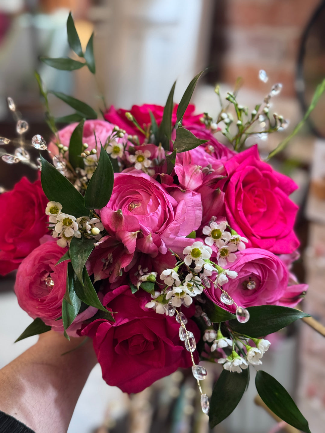 prom bouquet for hot pink dress Hot Pink Bridal Bouquet in Shipshewana, IN