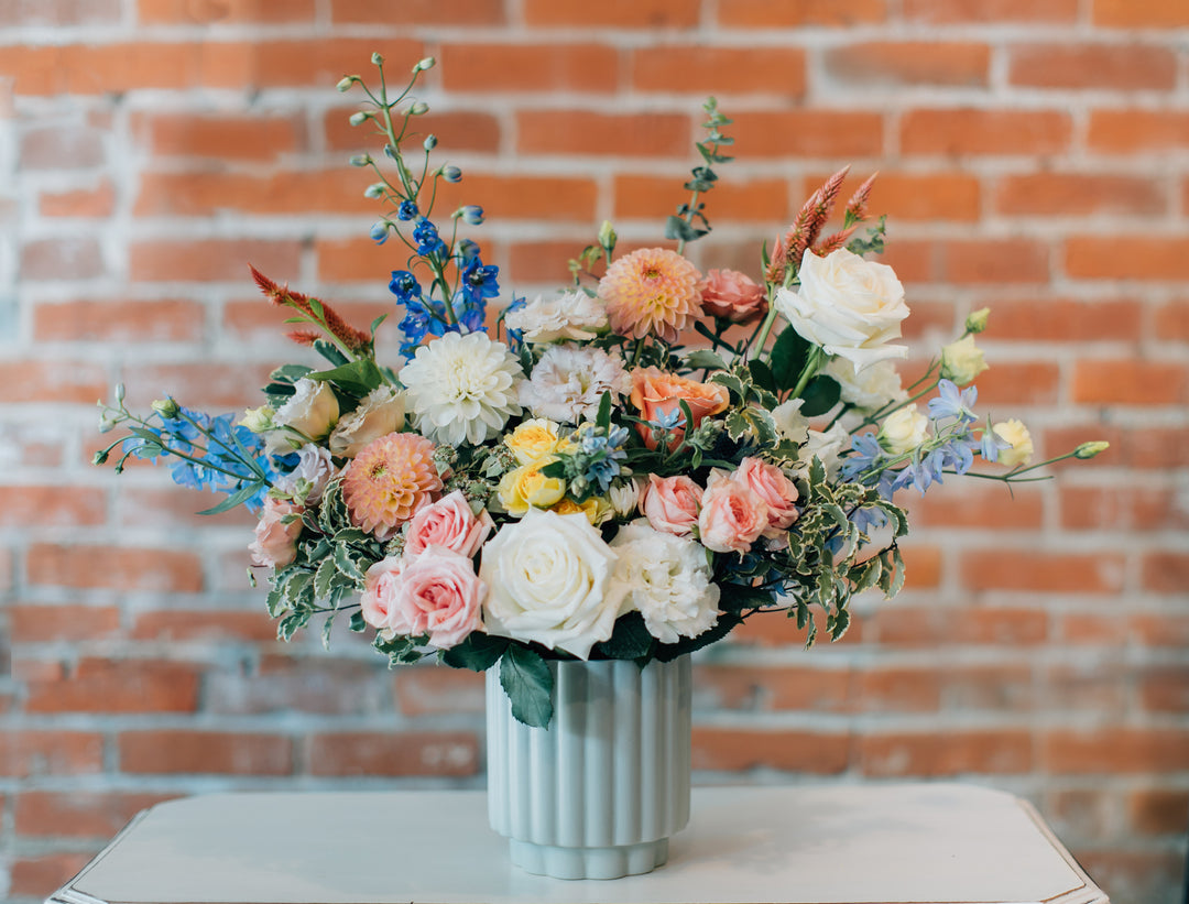 Soft Pastel Funeral Sympathy Arrangement Lee's Summit Delivery