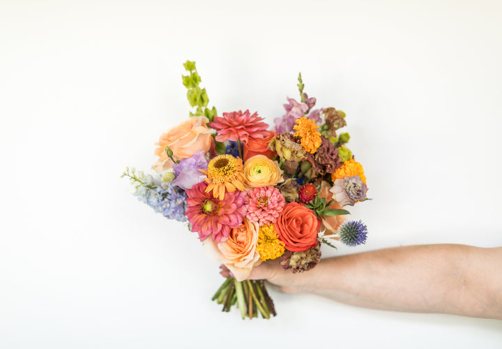Petite Bridal bouquet Kansas City wedding florist Ala cart menu elopement bouquet 