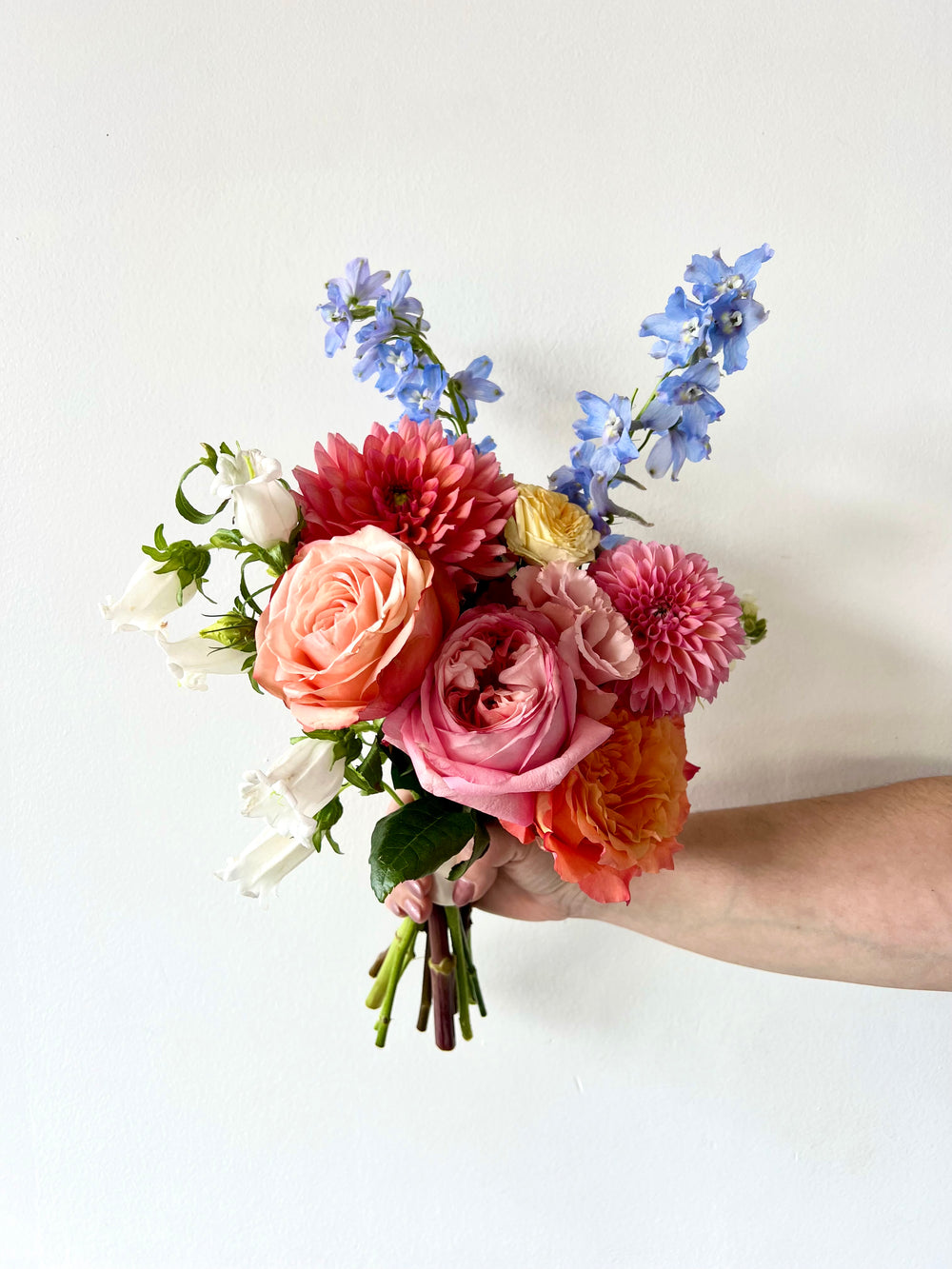 Small dainty colorful bridesmaid bouquet