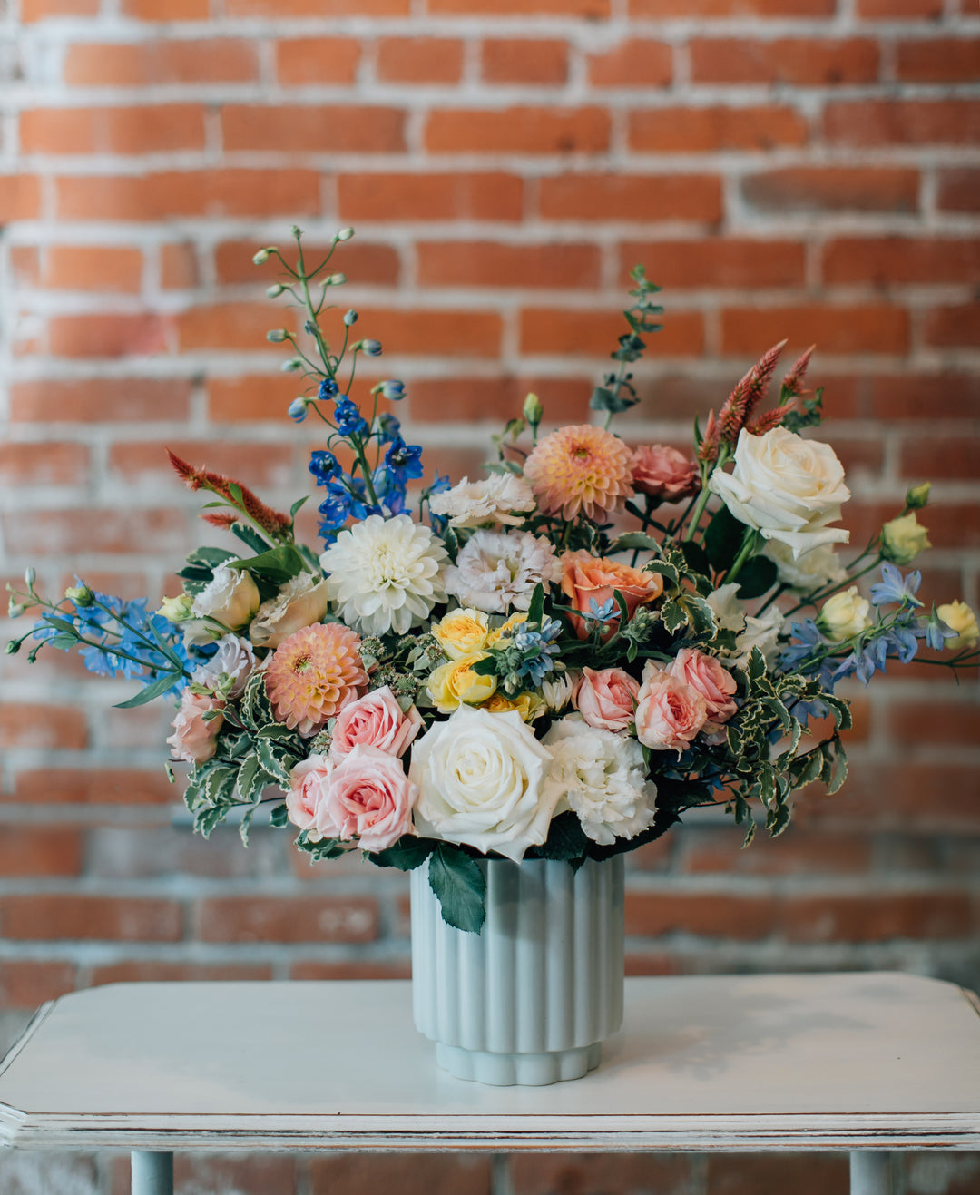 Soft Pastel Funeral Sympathy Arrangement Lee's Summit Delivery