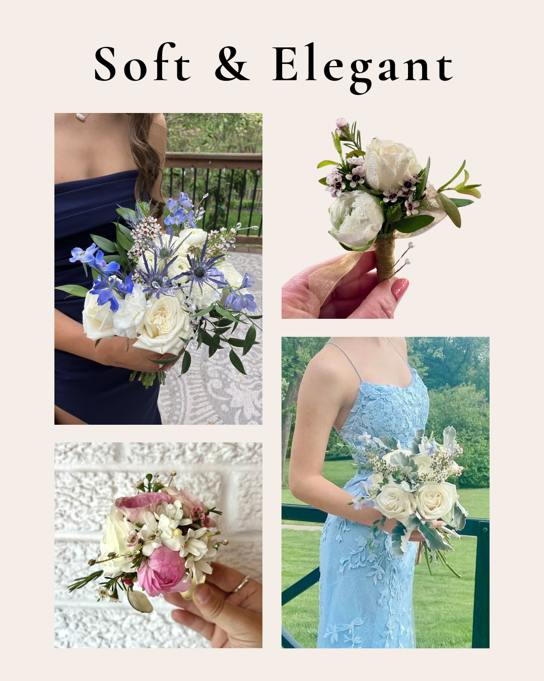prom bouquet for blue dress Royal Blue Prom Bridal Wedding Bouquet