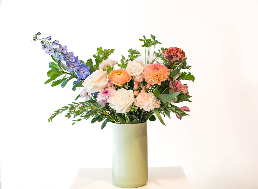 Lee's Summit Sympathy Arrangement Soft Colors 