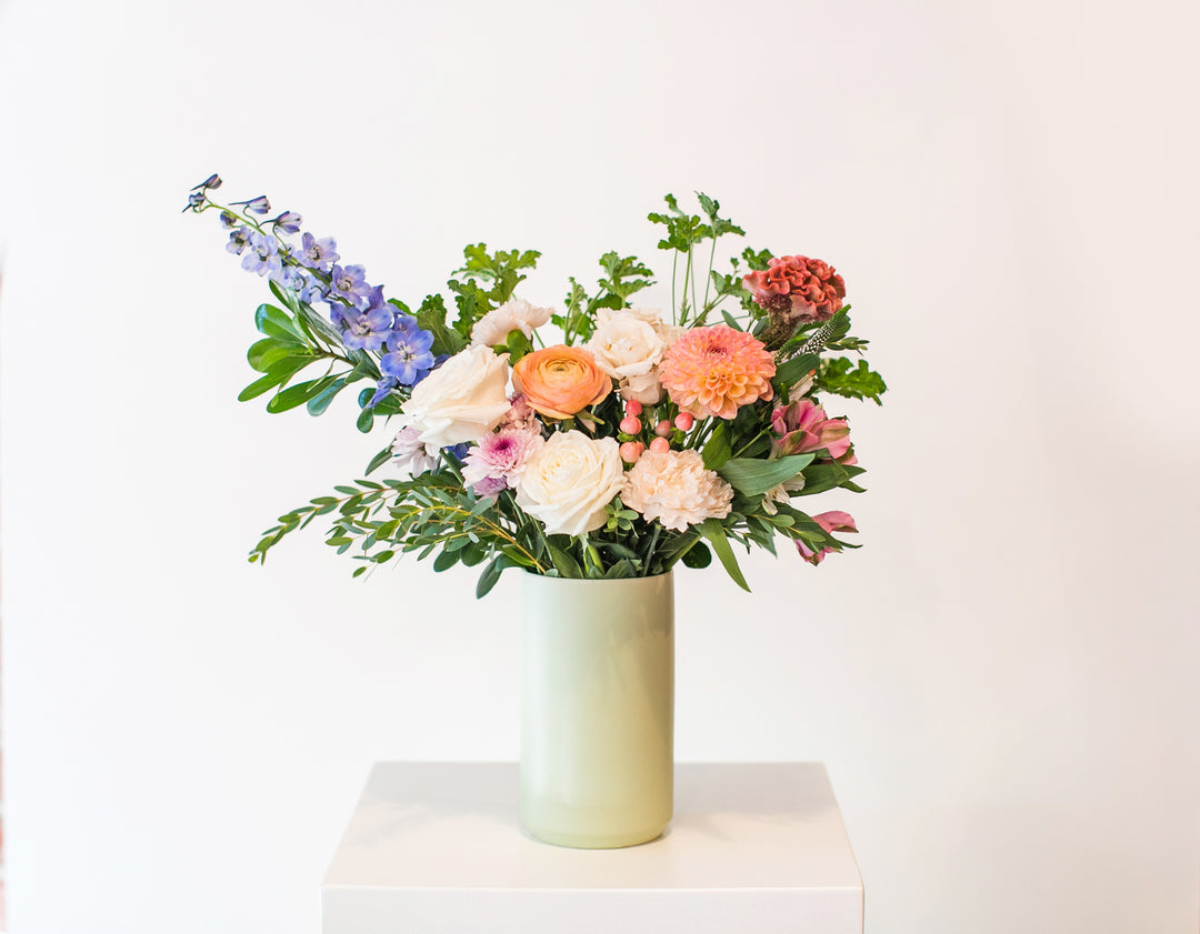 Lee's Summit Sympathy Arrangement Soft Colors Kansas City delivery 