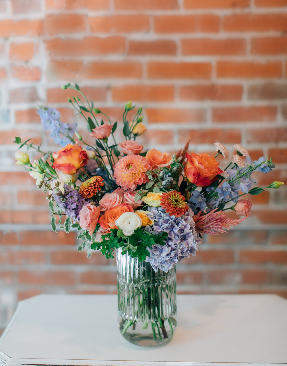 Tall Bright Colorful Sympathy Arrangement Funeral Home Delivery Lee's Summit