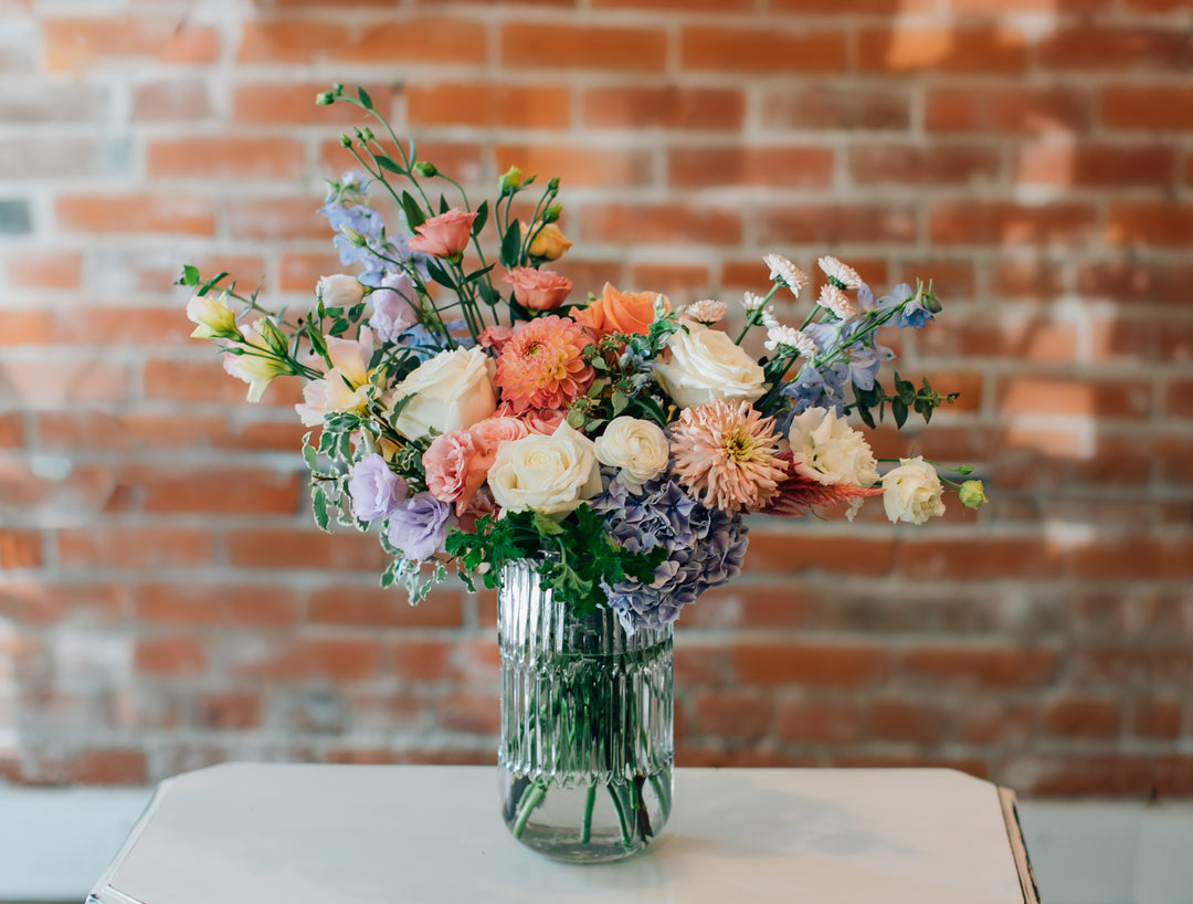 Tall Pastel Sympathy Arrangement Funeral Home Delivery Lee's Summit