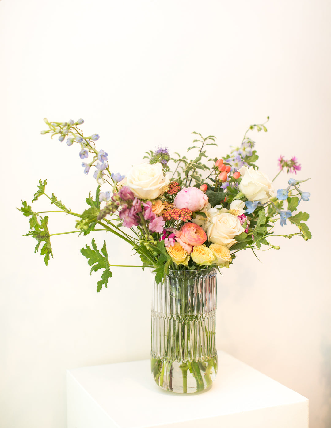 Tall Pastel Sympathy Arrangement Funeral Home Delivery Lee's Summit