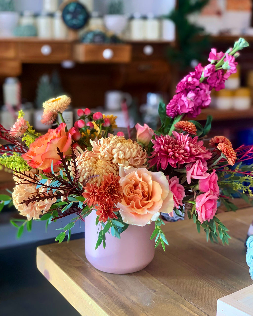 Thanksgiving Floral Workshop Class Learn floral design Kansas City Flower Bar at Bel Fiore Co.