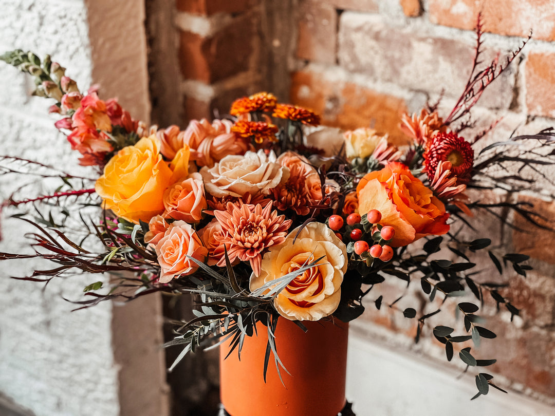 Thanksgiving Floral Workshop Class Learn floral design Kansas City Flower Bar at Bel Fiore Co.