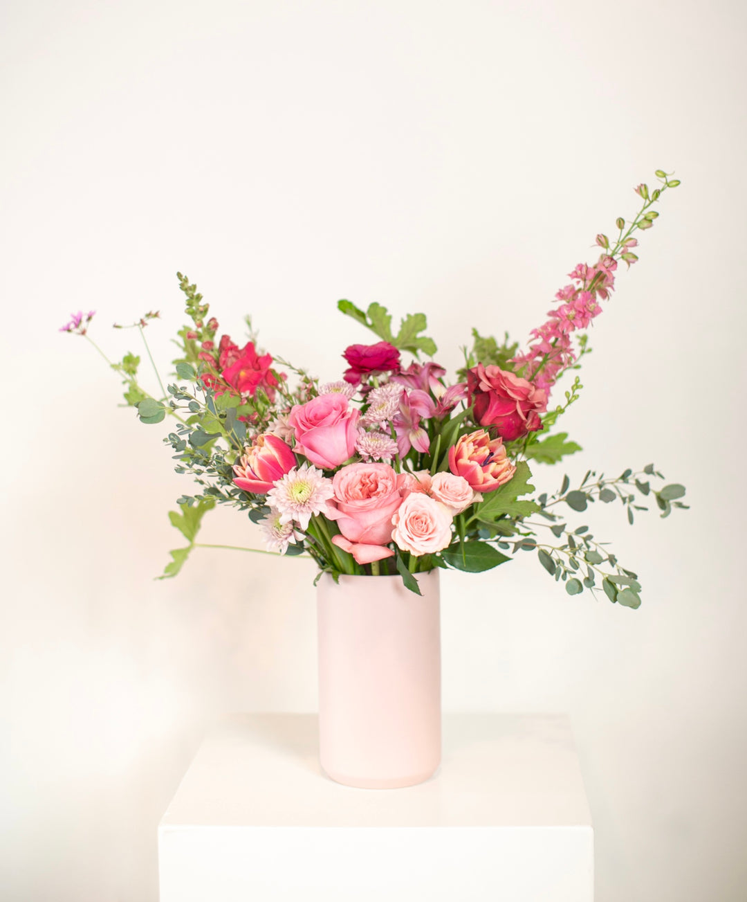 Bright Pink Mother's Day flower arrangement Lee's Summit Delivery 