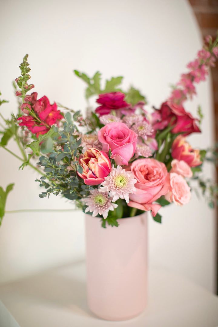 Bright Pink Mother's Day flower arrangement Lee's Summit Delivery 