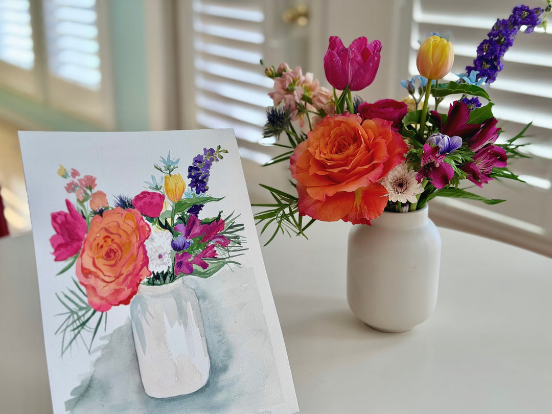 Floral Arranging plus watercolor workshop Lee's Summit