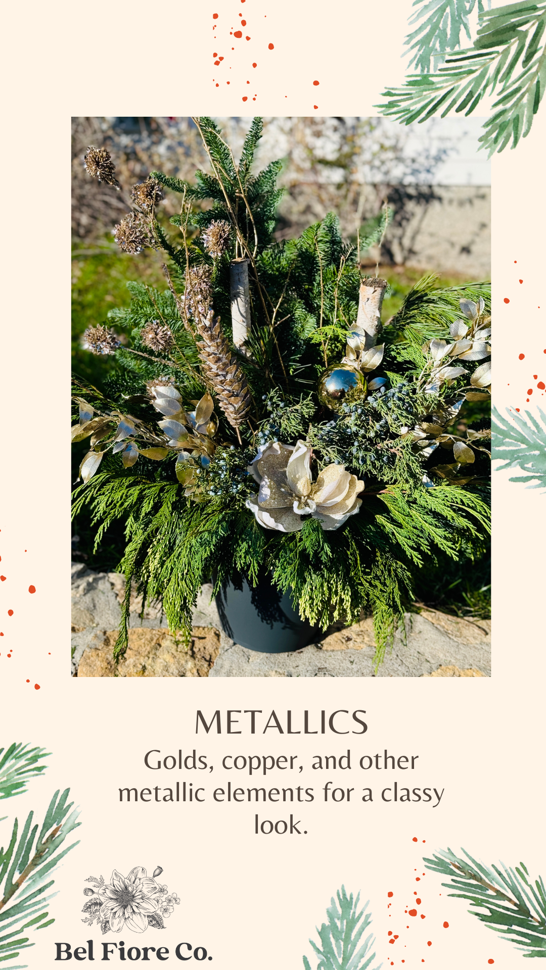 Kansas City Holiday Evergreen Planter Christmas