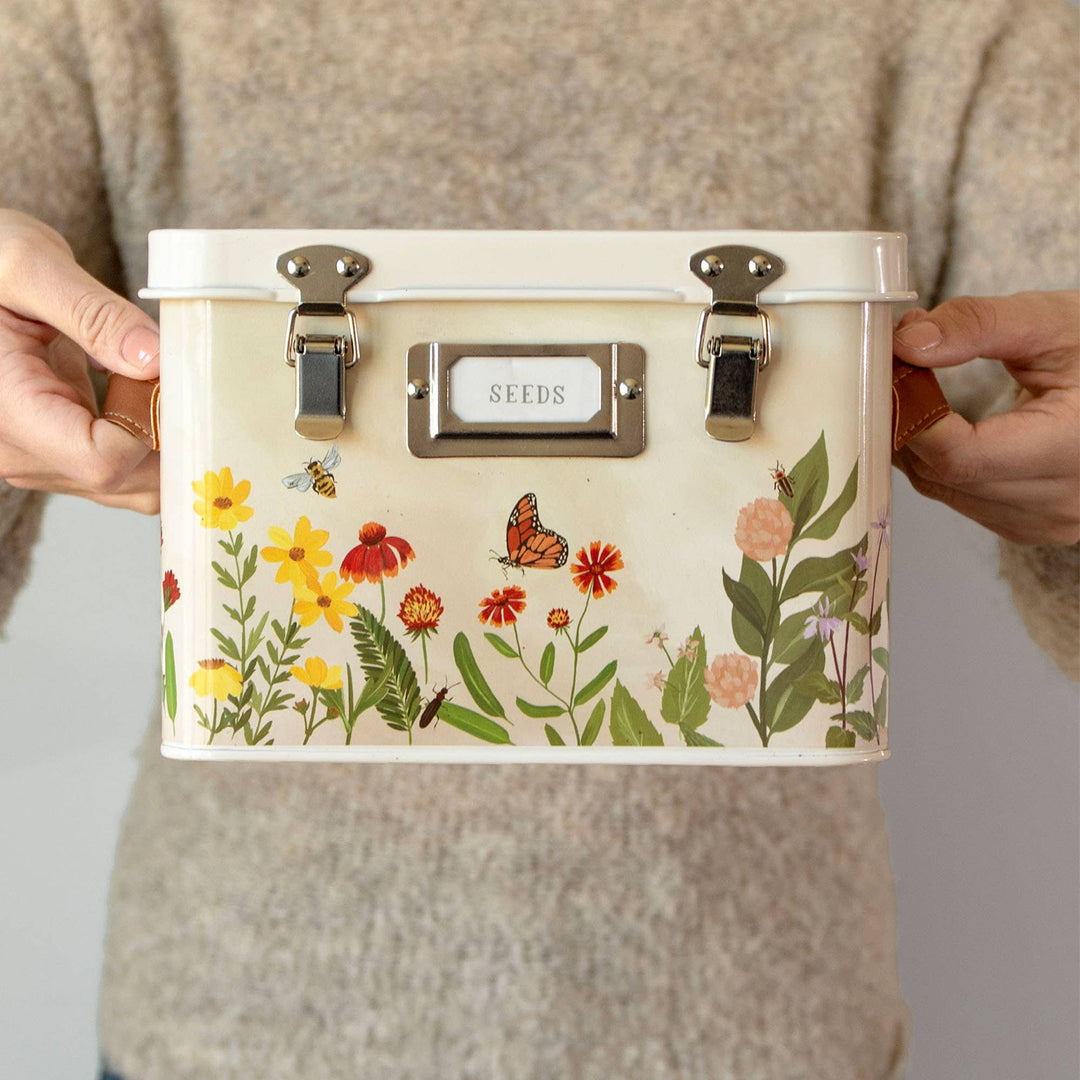 1canoe2 | One Canoe Two Paper Co. - Wildflower Botanicals Tin Seed Storage Box