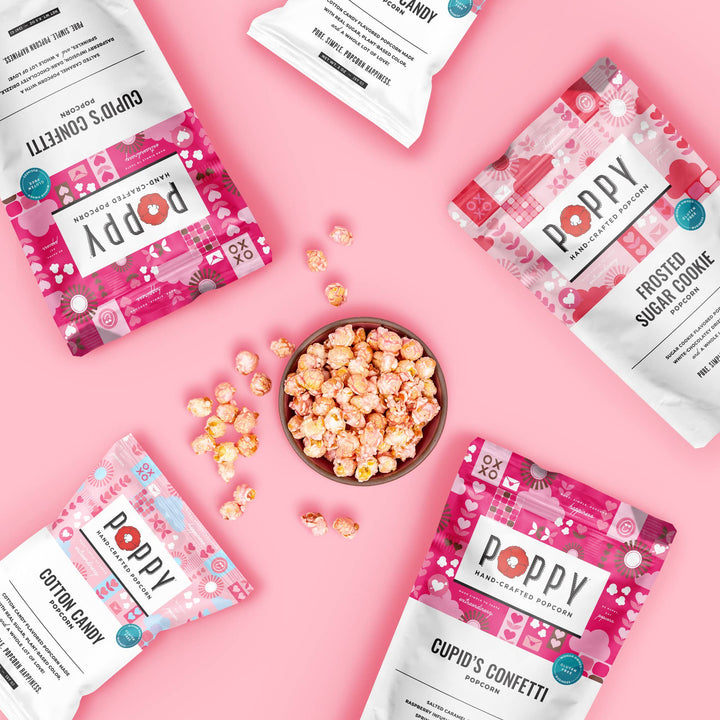 Poppy Hand-Crafted Popcorn - Cotton Candy Snack Bag Popcorn