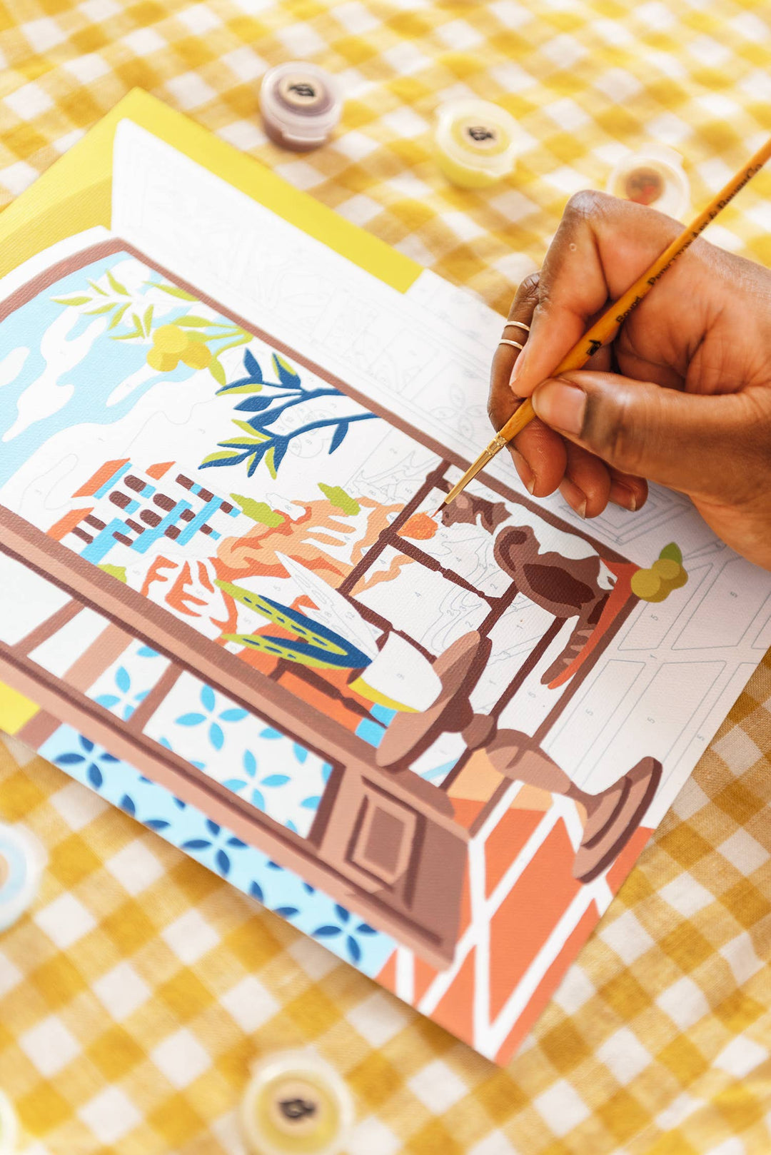 Elle Crée (She Creates) - Coastal Catnap Paint-by-Number Kit