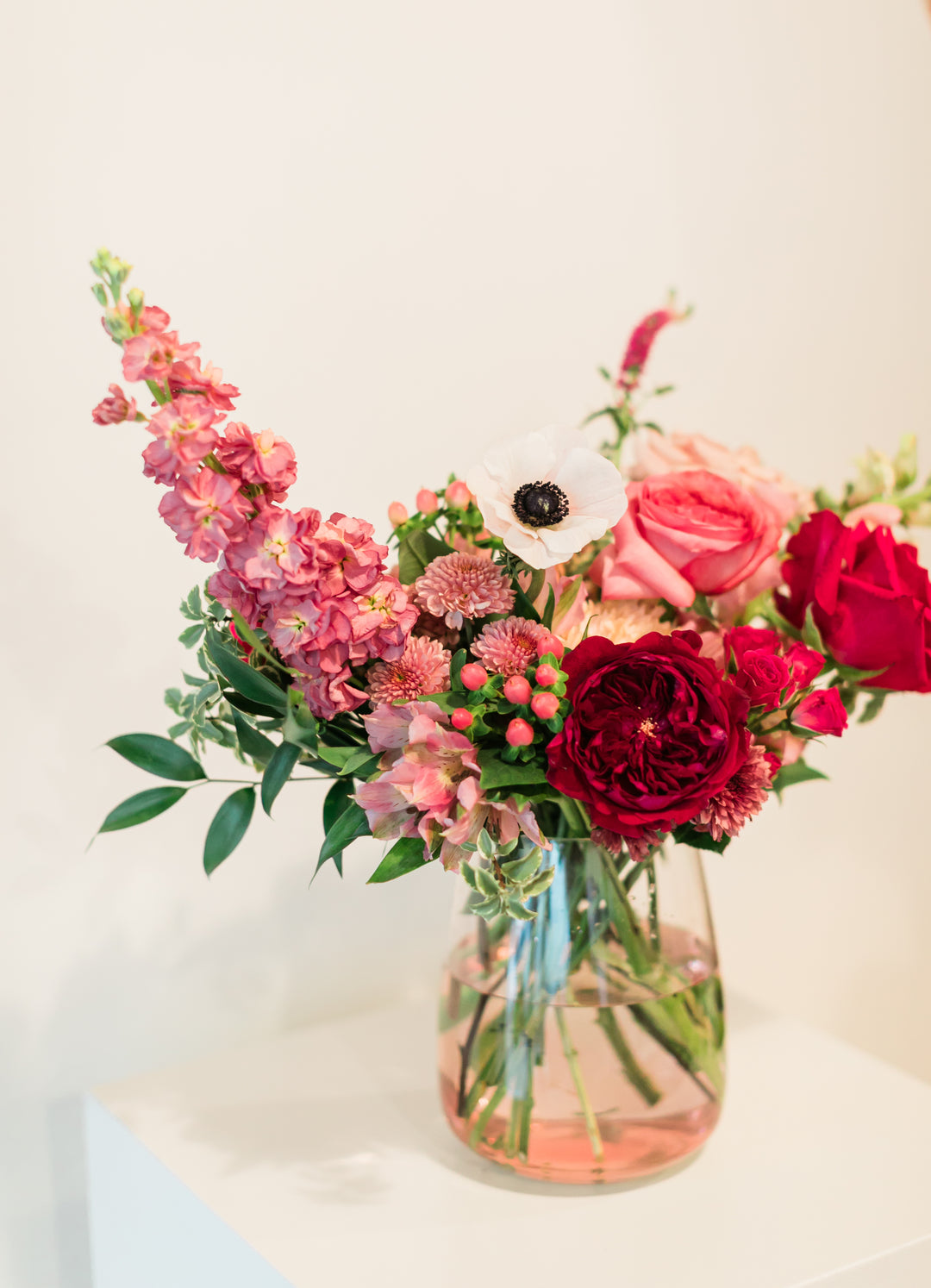 Pink floral Valentine's Arrangement 