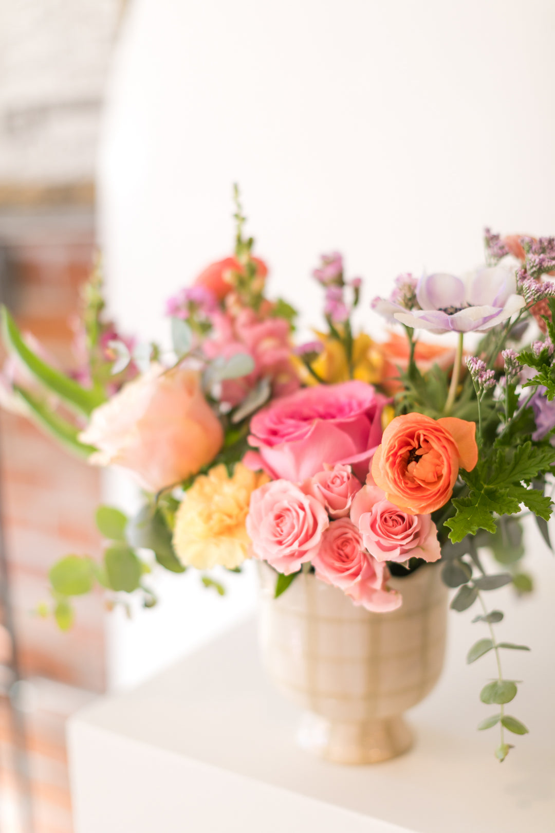 English spring garden floral arrangement Lee's Summit Easter flowers