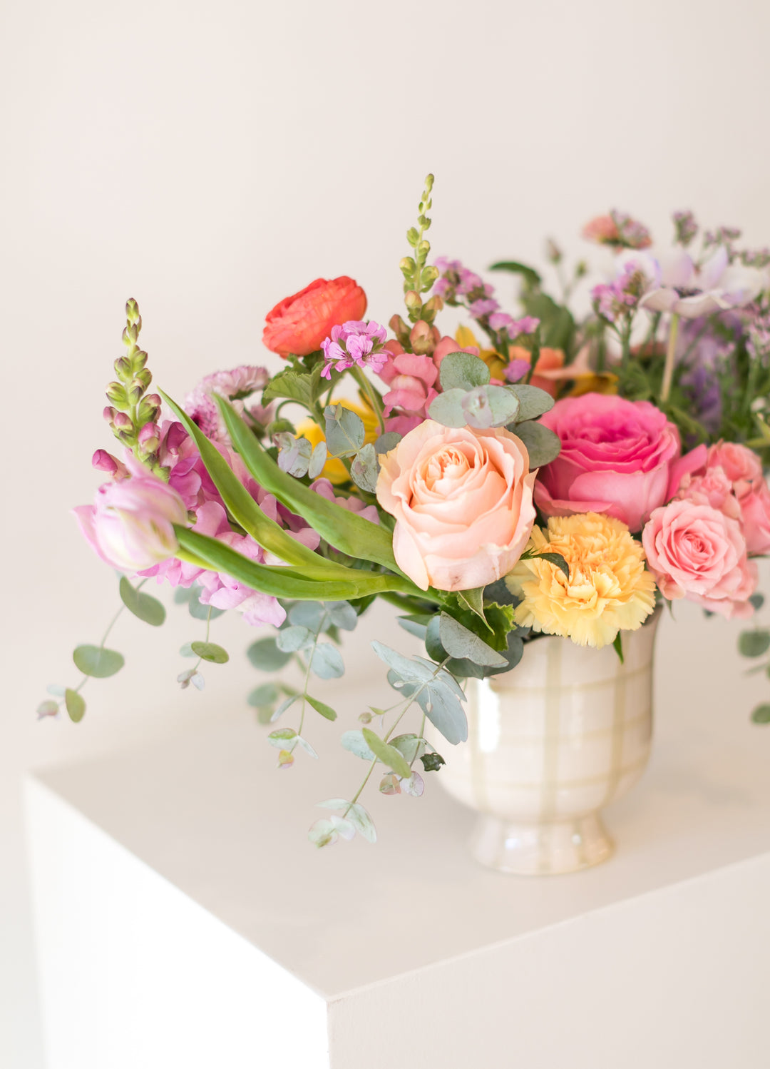 English spring garden floral arrangement Lee's Summit Easter flowers