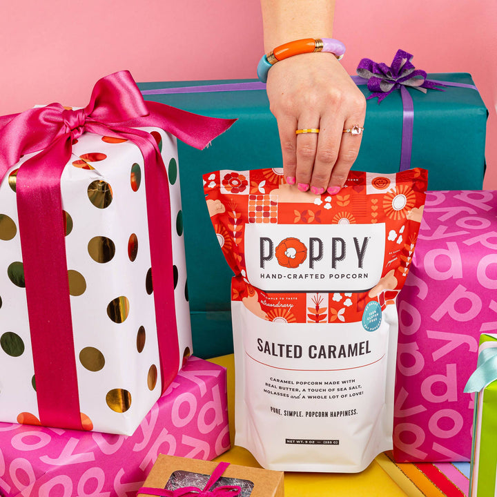 Poppy Hand-Crafted Popcorn - Market Bag - Salted Caramel Popcorn, Lee's Summit, MO, Bel Fiore Co. Flower Bar + Boutique
