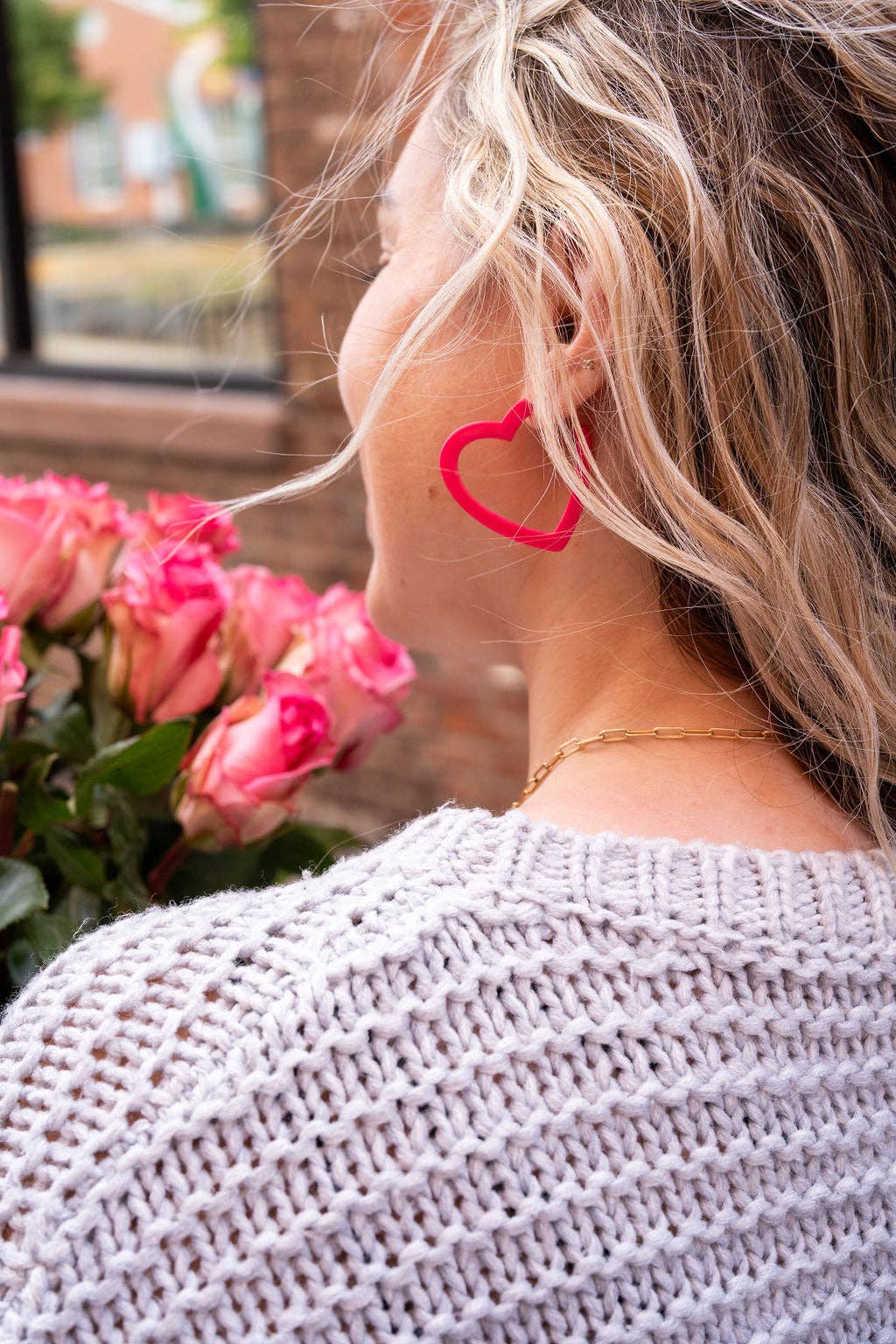 Spiffy & Splendid - Heart Hoops - Hot Pink, Lee's Summit, MO, Bel Fiore Co. Flower Bar + Boutique