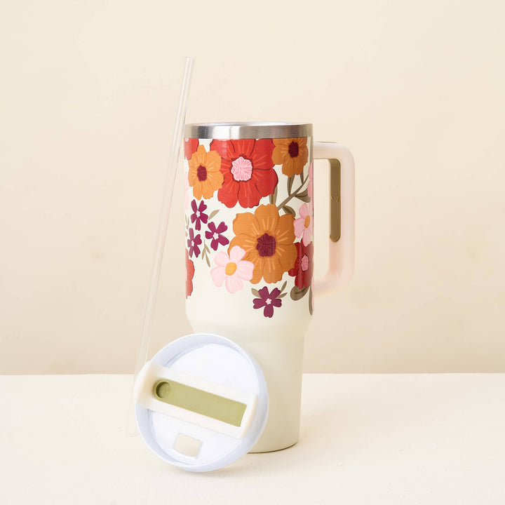 The Darling Effect - 40 oz Take Me Everywhere Tumbler-Wild About You Cream