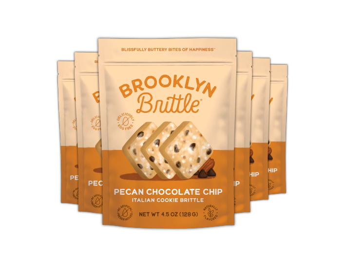 Brooklyn Brittle - Italian Cookie Brittle – Pecan Chocolate Chip | Pouch Bag