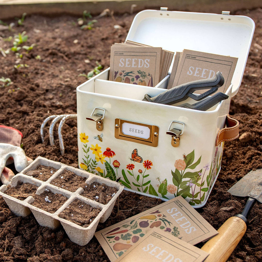 1canoe2 | One Canoe Two Paper Co. - Wildflower Botanicals Tin Seed Storage Box
