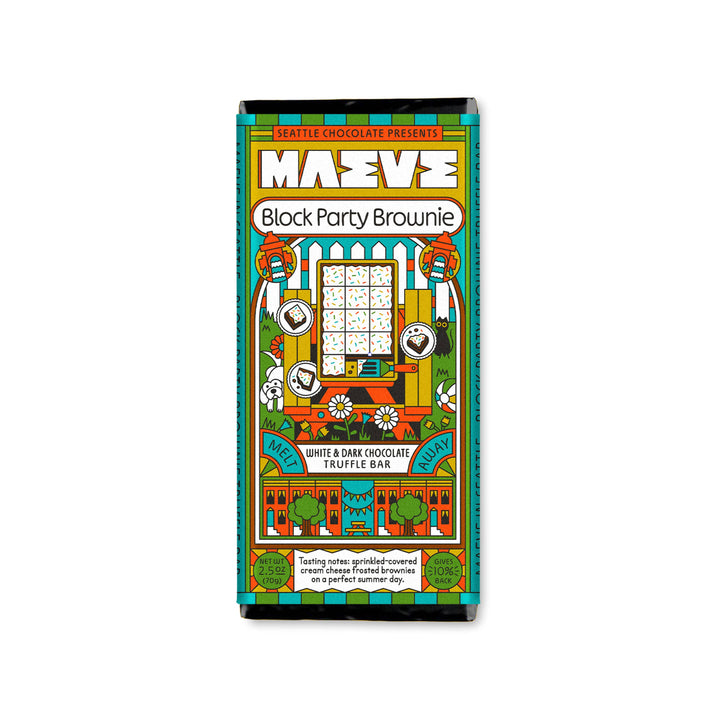 Seattle Chocolate Presents MAEVE - New! Block Party Brownie Truffle Bar