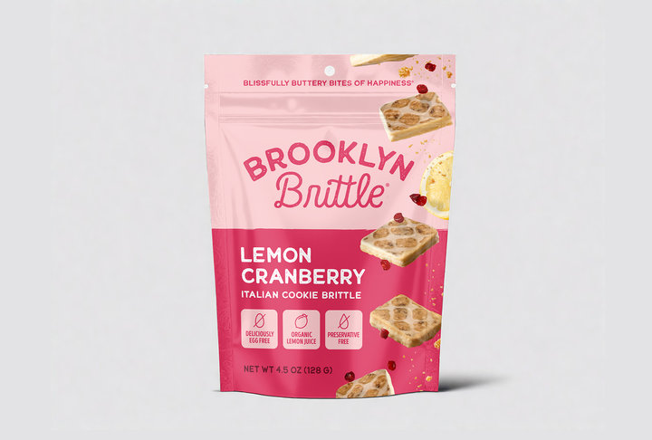 Brooklyn Brittle - Italian Cookie Brittle – Lemon Cranberry | Pouch Bag