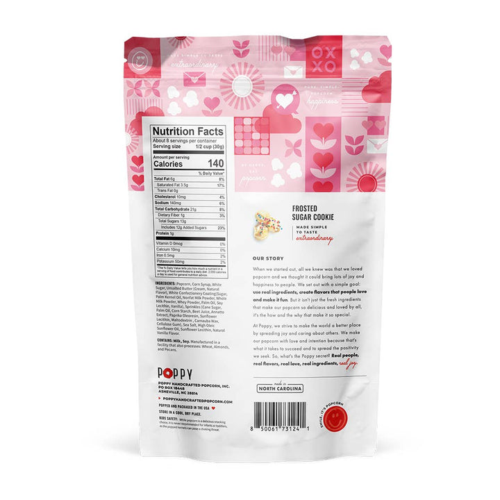 Poppy Hand-Crafted Popcorn - Frosted Sugar Cookie Popcorn