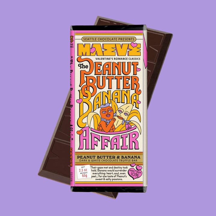 Seattle Chocolate Presents Maeve - Peanut Butter Banana Affair Truffle Bar