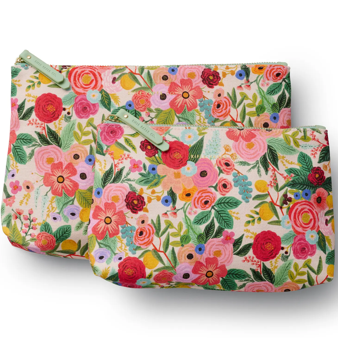 Rifle Paper Co. - Garden Party Zippered Pouch Set, Lee's Summit, MO, Bel Fiore Co. Flower Bar + Boutique