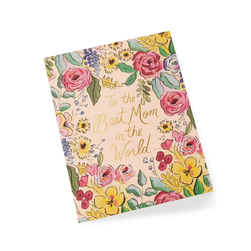 Rifle Paper Co. - Best Mom In the World Card, Lee's Summit, MO, Bel Fiore Co. Flower Bar + Boutique