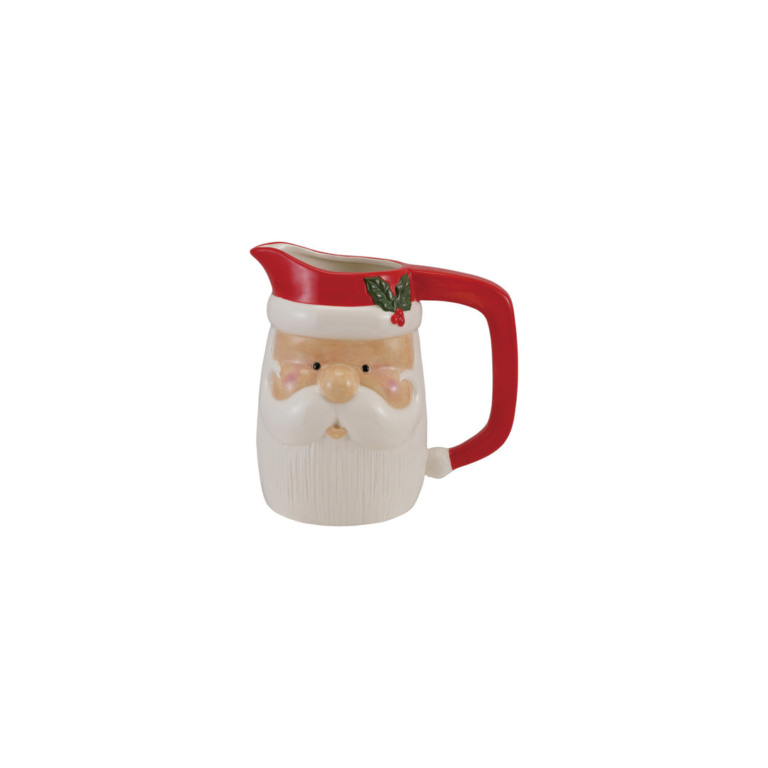 46 oz. Hand-Painted Ceramic Santa Head Pitcher