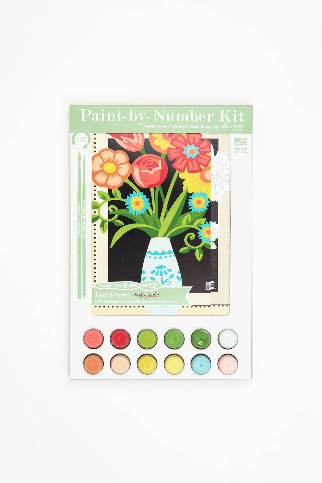 Elle Crée (She Creates) - Engelblooms Mary Engelbreit Paint-by-Number Kit, Kansas City Gift Shop, Lee's Summit, MO, Bel Fiore Co. Flower Bar + Boutique