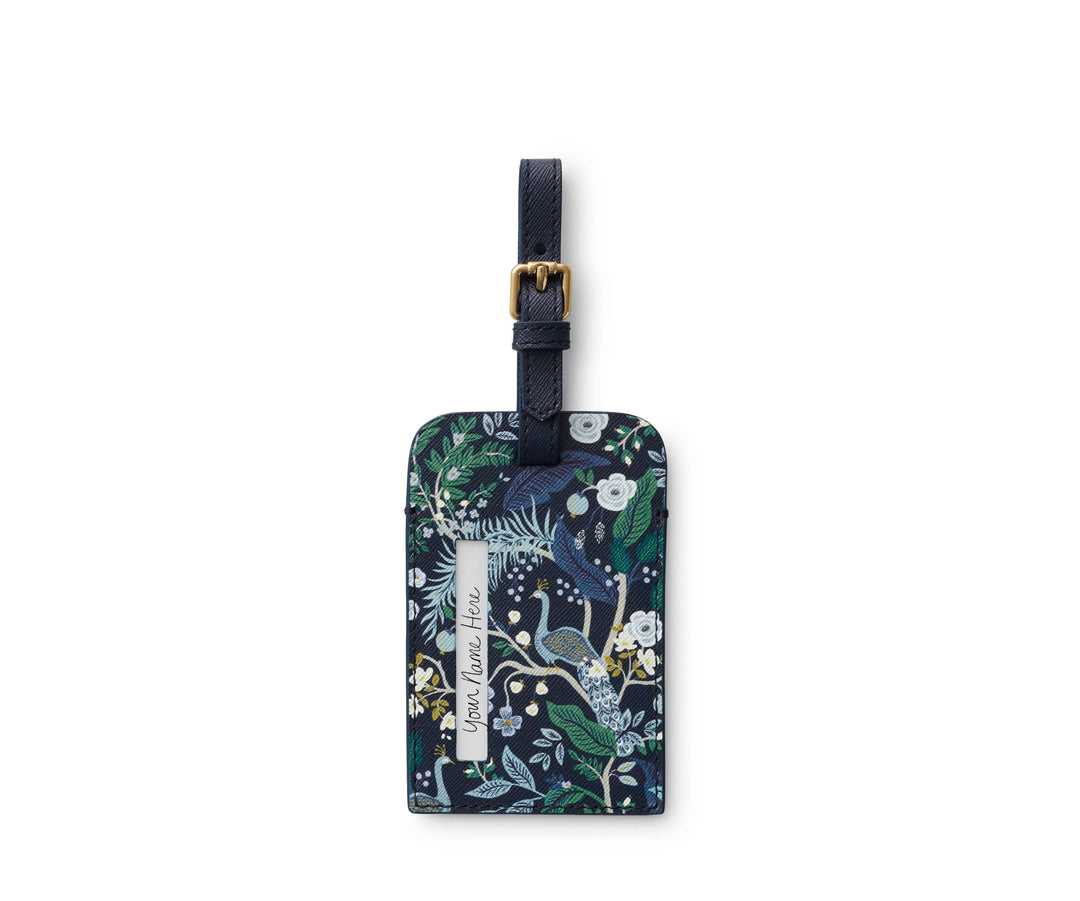 Rifle Paper Co. - Peacock Luggage Tag, Lee's Summit, MO, Bel Fiore Co. Flower Bar + Boutique